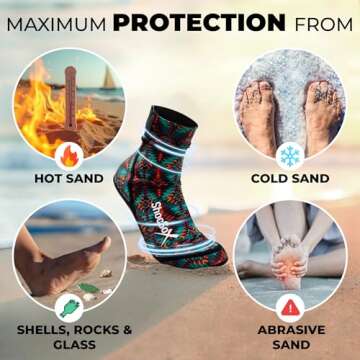 ShocSox Beach Volleyball & Sand Soccer Socks with Guaranteed No-Holes Soles