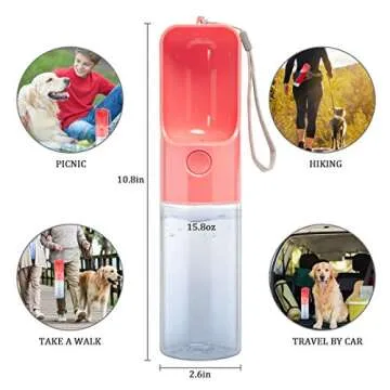 Portable Dog Water Bottle Dispenser for Walks and Travel