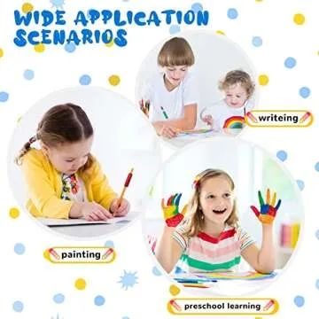 Chinco 6 Pieces Pencil Weights Kit Handwriting Aid Metal Pencil Weights Weighted Holder for Handwriting Autism Learning Materials(Red, Yellow, Blue, Green, Pink, Purple)