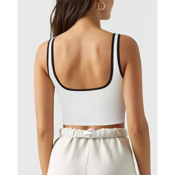 SUUKSESS Women's Longline Padded Sports Bra Crop Top