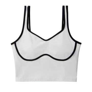 SUUKSESS Women's Longline Padded Sports Bra Crop Top