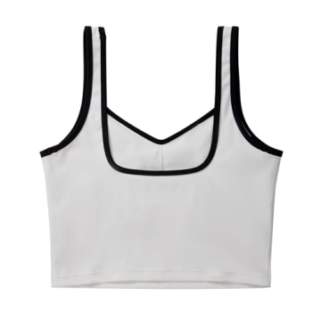 SUUKSESS Women's Longline Padded Sports Bra Crop Top