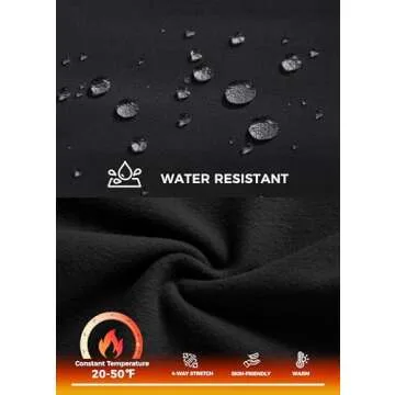 Willit Women's Fleece Lined Leggings Thermal Winter Pants Warm Yoga Running Tights High Waisted with Pockets V-Cross Black M