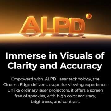 Formovie Cinema Edge 4K Ultra Short Throw 2100 Lumen Cinema UST Projector ALPD Laser TV w/ Built-In Soundbar