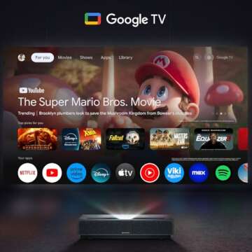 Formovie Cinema Edge 4K Ultra Short Throw 2100 Lumen Cinema UST Projector ALPD Laser TV w/ Built-In Soundbar