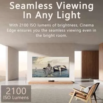 Formovie Cinema Edge 4K Ultra Short Throw 2100 Lumen Cinema UST Projector ALPD Laser TV w/ Built-In Soundbar