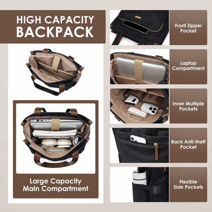 GOLF SUPAGS Convertible Laptop Backpack for Women