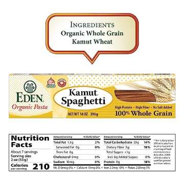 Eden Organic Kamut Spaghetti, 14 oz, 100% Whole Grain, Non-GMO