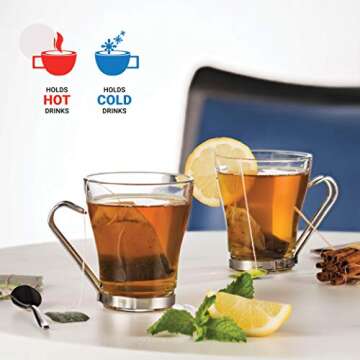 Bormioli Rocco OSLO Glass Coffee Mug Pack - Stylish & Durable