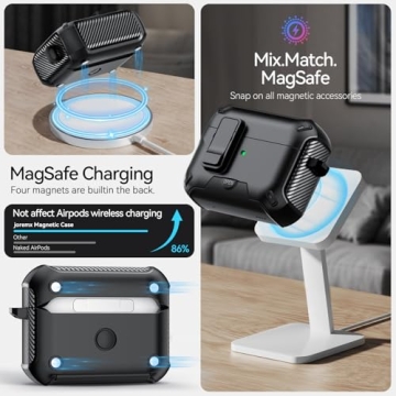 JOREMX AirPods Pro 3 Case with Phone Stand and Lock