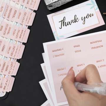 Laminated Bible Tabs (Gold Foil Stamped Lettering), Bible Journaling Supplies, Bible Book Tabs, Christian Gift, 66 Bible Tabs Old and New Testament, Including 24 Blank Tabs (Pink)