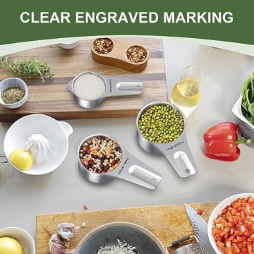 Stainless Steel Measuring Cup & Spoon Set - 21 Pieces