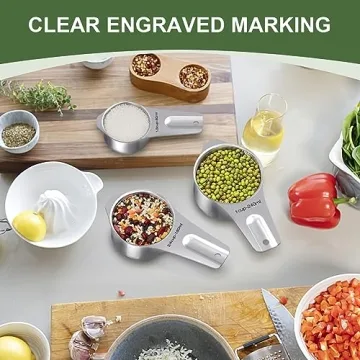 Stainless Steel Measuring Cup & Spoon Set - 21 Pieces