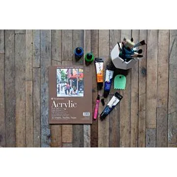 Strathmore Acrylic Paper Pad 9"X12"-10 Sheets -430900