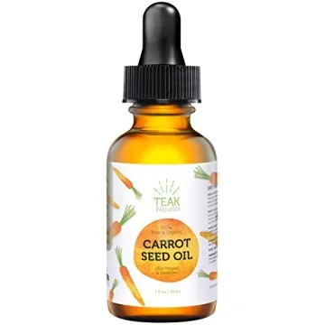Teak Naturals Organic Carrot Seed Oil for Skin and Hair 1oz