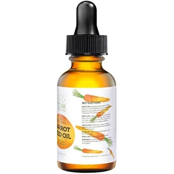Teak Naturals Organic Carrot Seed Oil for Skin and Hair 1oz