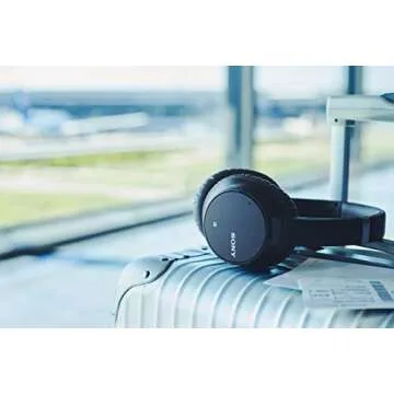 Sony Noise Cancelling Headphones WHCH700N: Wireless Bluetooth Over the Ear Headset with Mic for phone-call and Alexa voice control - Black, 8.71x2.72x10.28 inch