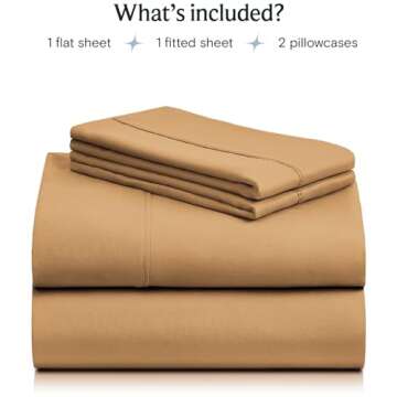 LuxClub 4 PC Full Sheet Set, Breathable Luxury Bed Sheets, Deep Pockets 18" Wrinkle Free Cooling Bed...