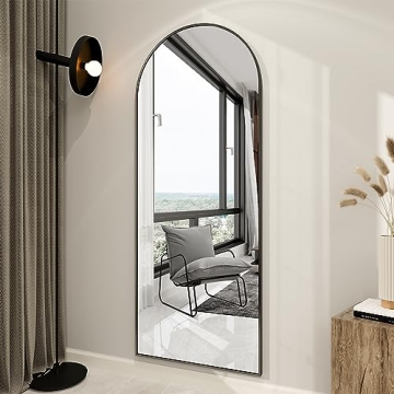BEAUTYPEAK Full Length Mirror with Arched Design