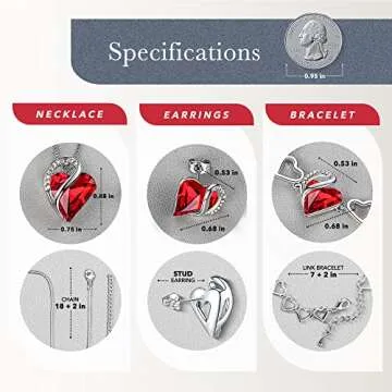 Elegant Leafael Infinity Heart Jewelry Set for Women