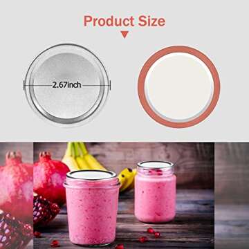 Canning Lids 200 PCS Mason Canning Jar Lids Regular Mouth Reusable Leak Proof SplitType Lids Silver ...