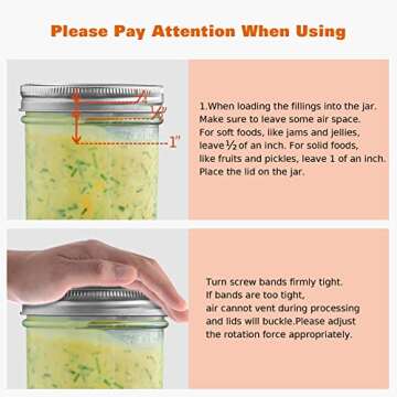 Canning Lids 200 PCS Mason Canning Jar Lids Regular Mouth Reusable Leak Proof SplitType Lids Silver Jar Secure Caps and Bands with Silicone Seals Ring Food Grade Material Safe and AntiRust Canning