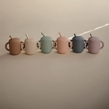 Mushie 100% Silicone Training Cup & Straw for Toddlers 6 Months+