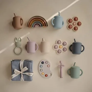 Mushie 100% Silicone Training Cup & Straw for Toddlers 6 Months+