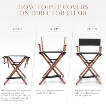 CHUANGJIN 30" Tall Directors Chair - Portable & Stylish