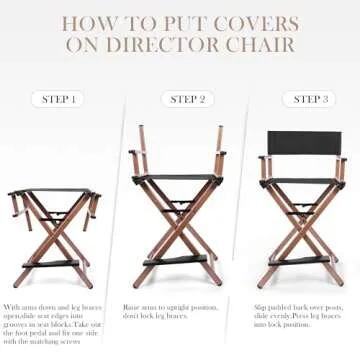 CHUANGJIN 30" Tall Directors Chair - Portable & Stylish