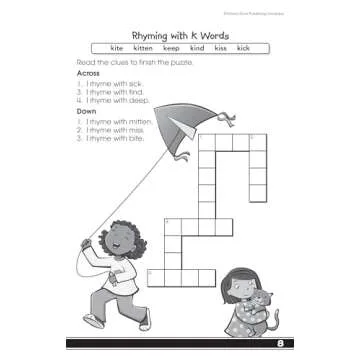 School Zone My First Crosswords Workbook for Kids 6-8