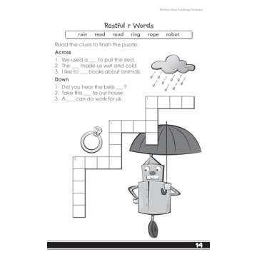 School Zone - My First Crosswords Workbook - Ages 6 to 8, 1st to 2nd Grade, Activity Pad, Word Puzzles, Word Search, Vocabulary, Spelling, and More (School Zone Little Busy Book™ Series)