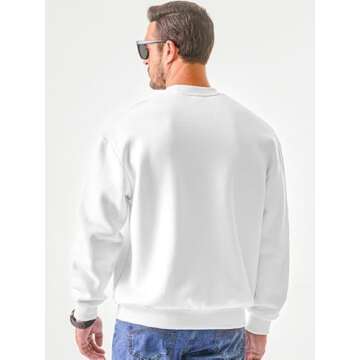 JMIERR Men's Fashion Thick Soft Basic Pullover Sweatshirt Long Sleeves Warm Shirts Old Money Oversiz...