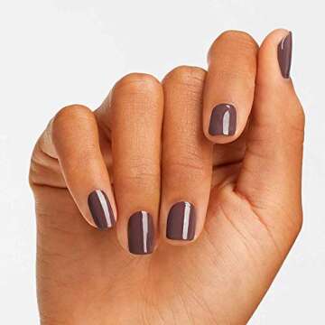 OPI Nail Lacquer You Don't Know Jacques! | Opaque Dark Brown Crème Chip Resistant Nail Polish | Vegan, Fast Drying, Streak Free