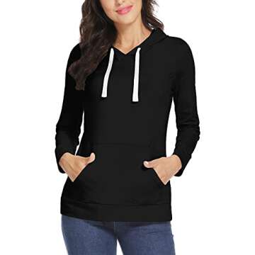 fitglam Women's Maternity Nursing Tops for Breastfeeding Side-Zip Hoodie with Pockets Long Sleeves Pregnancy Sweatshirt