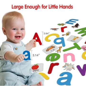 Craftstory 130 Pcs Alphabet Learning Toys Letters-Felt Montessori Board for Toddlers with Flashcards Preschool Phonics Vocabulary Activities Educational Toys for 3 Year Old