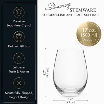 Stylish Stemless Wine Glass Set - Perfect for Gifting