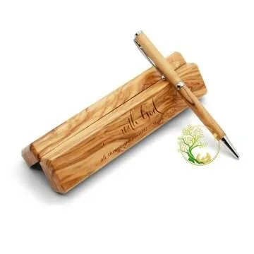 Olive Wood Pen Gift Set with Engraved Box