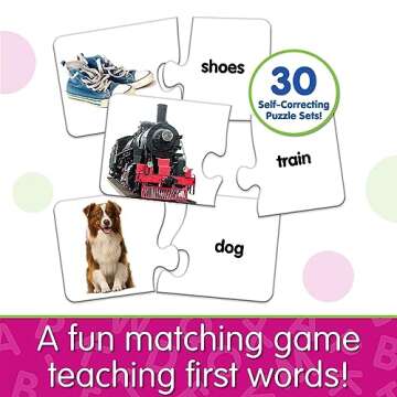 The Learning Journey: Match It! - First Words - 30 Piece Self-Correcting Words with Matching Images ...