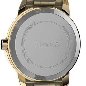 Timex Women's Easy Reader 25mm Watch – Gold-Tone Case White Dial with Tapered Expansion Band