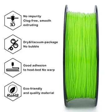 ZIRO TPU Filament 1.75mm Flexible Green 3D Printing Material