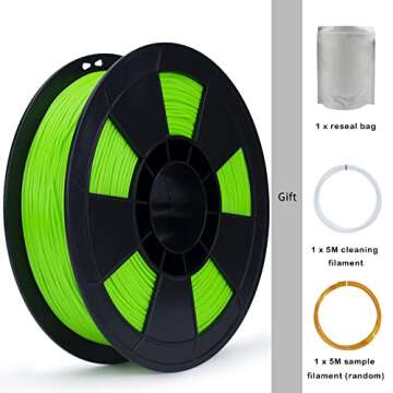 ZIRO TPU Filament 1.75mm Flexible Green 3D Printing Material
