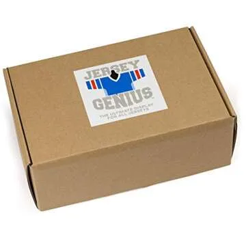 JerseyGenius Adjustable Jersey Display | Shapes to Fit Any Sports Jersey | Jersey Hanger for Wall Display | Sports Display (Single)