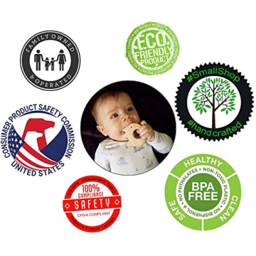 Natural Wooden Baby Teether Toys for Safe Teething Fun