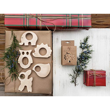 Natural Wooden Baby Teether Toys for Safe Teething Fun