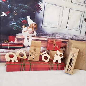 Natural Wooden Baby Teether Toys for Safe Teething Fun