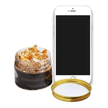 KINNO Gold Leaf Resin Flakes,5g Imitation Gold Foil Flakes for Resin Mold Gilding, Painting Arts, Crafts Nails and DIYS (#2.5 Gold)