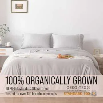 Bella Coterie Luxury Bamboo King Size Sheet Set | 100% Organically Grown Bamboo Viscose | Ultra Soft | Cooling for Hot Sleepers | 18" Deep Pocket [Grey Mist]