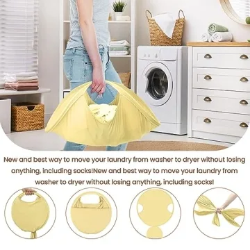 GGsimidale Collapsible Laundry Basket for Easy Transfer