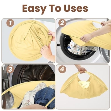 GGsimidale Collapsible Laundry Basket for Easy Transfer